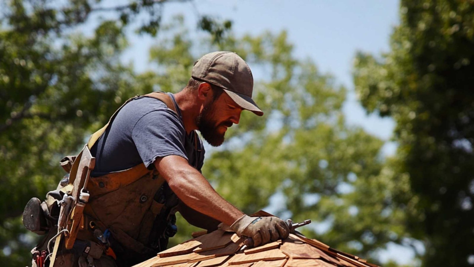 Wood Cedar Roof Installation